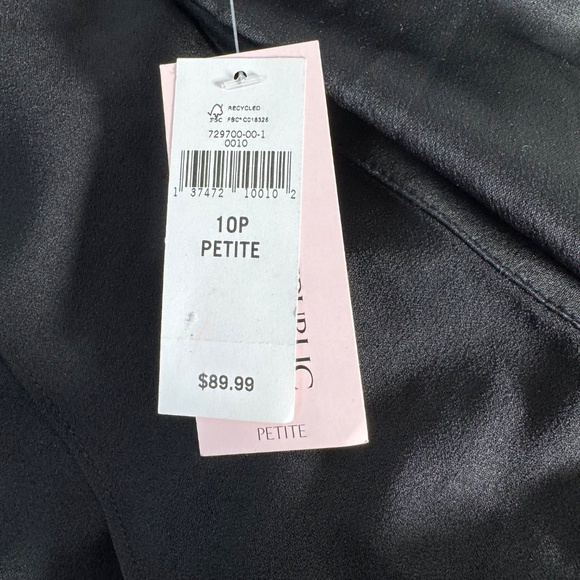 Banana Republic Factory NWT Women's Black Ruffle One Shoulder Dress Sz 10 P - Picture 5 of 10